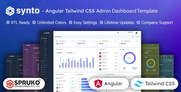 Synto - Tailwind HTML Admin Dashboard Template