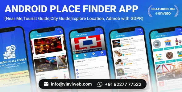 Android Place Finder (Near Me,Tourist Guide,City Guide,Explore Location, Admob with GDPR)