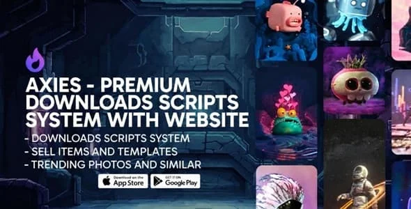 Axies - Premium Downloads Scripts System with Website
