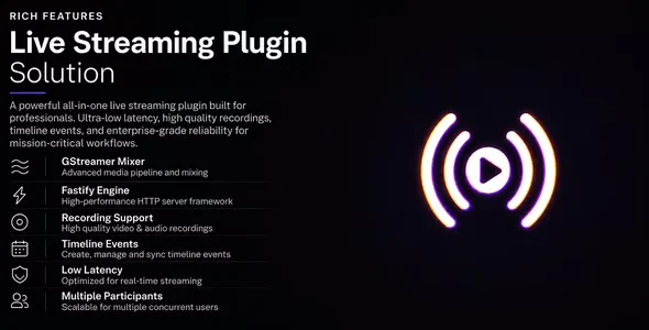 Live Stream Plugin WebRTC & RTMP for Wowonder & Sngine Social Network & Playtube