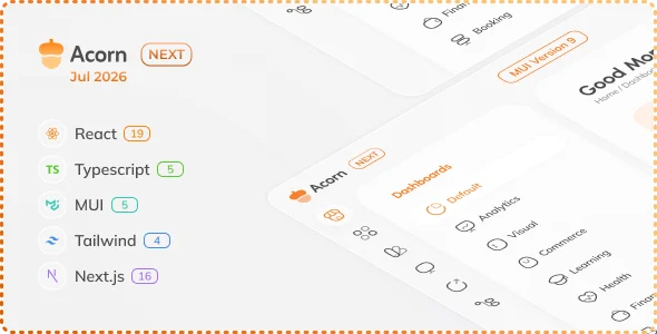 Acorn - Nextjs React Admin Dashboard (React 19)