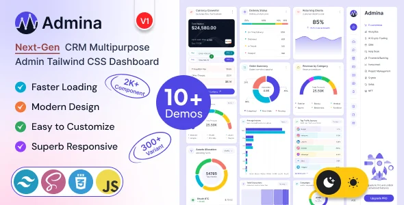 Admina - Tailwind CSS Admin Dashboard Template Multipurpose