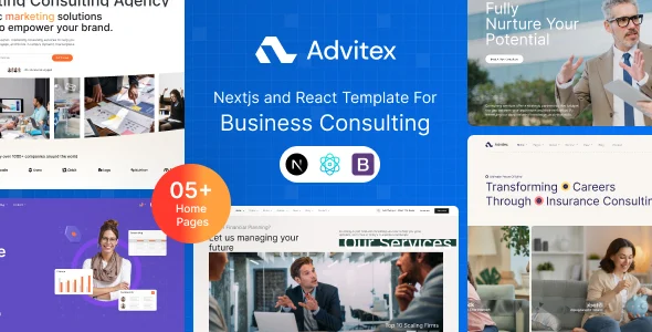 Advitex - Finance and Business Consulting React & NextJS Template