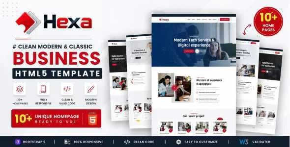 Hexa - Clean Modern & Classic Business HTML Template