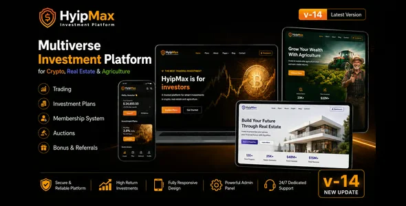 HYIP MAX - Multiverse Investment Project for Crypto, Real Estate & Agriculture