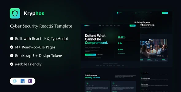 Kryphos - Cyber Security React Template