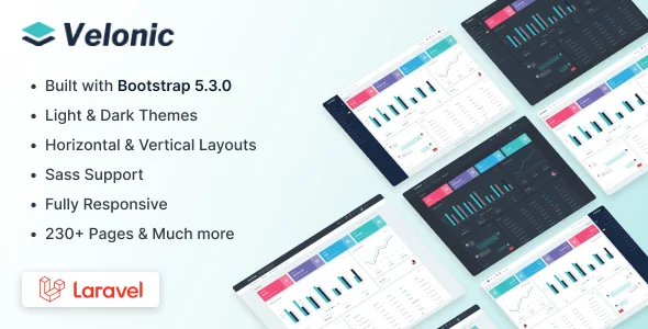 Velonic - Laravel Admin & Dashboard Template